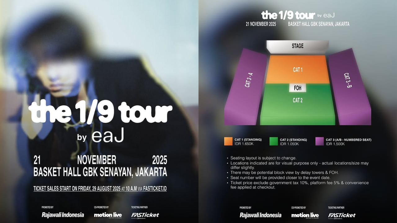 eaJ Park Gelar Konser di Jakarta 2025, Harga Tiket Mulai Rp1,05 Juta