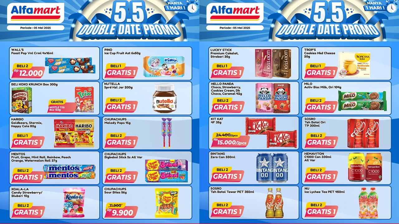 Promo Alfamart Terbaru Pekan Ini 5-11 Mei 2025, Borong Snack Camilan Beli 2 Gratis 1