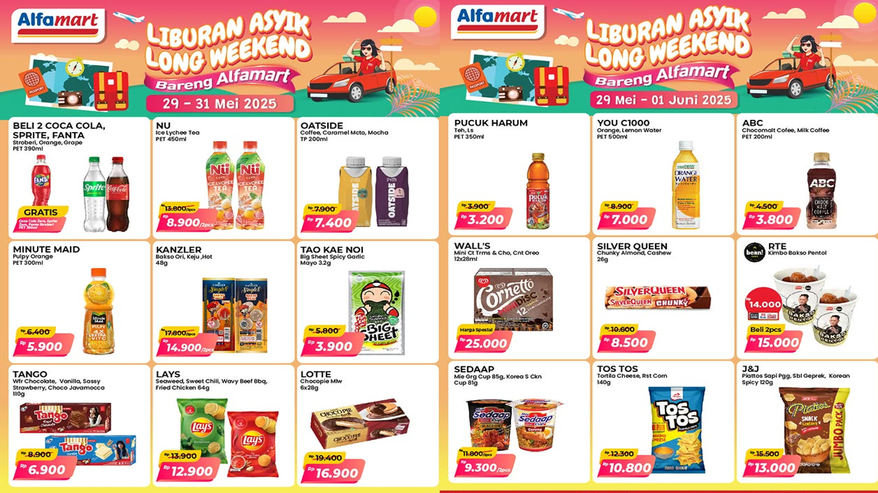 Promo Alfamart Terbaru Hari Ini 29 Mei 2025 Edisi Long Weekend, Snack hingga Minuman Mulai Rp3 Ribuan!