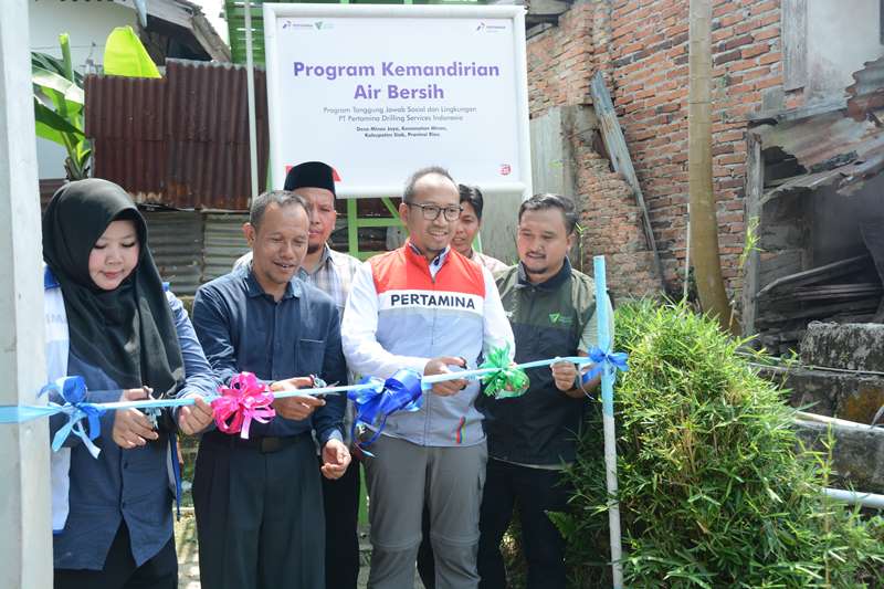 Pertamina Drilling Bangun Sumur Air Bersih di Siak
