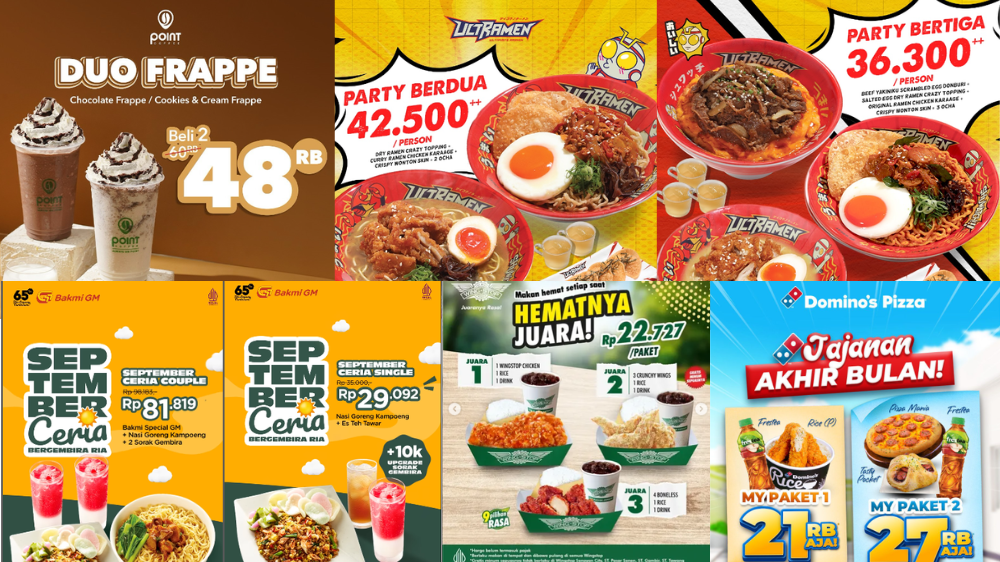 7 Promo Makanan dan Minuman Spesial Gajian, Ada BUY 1 GET 1