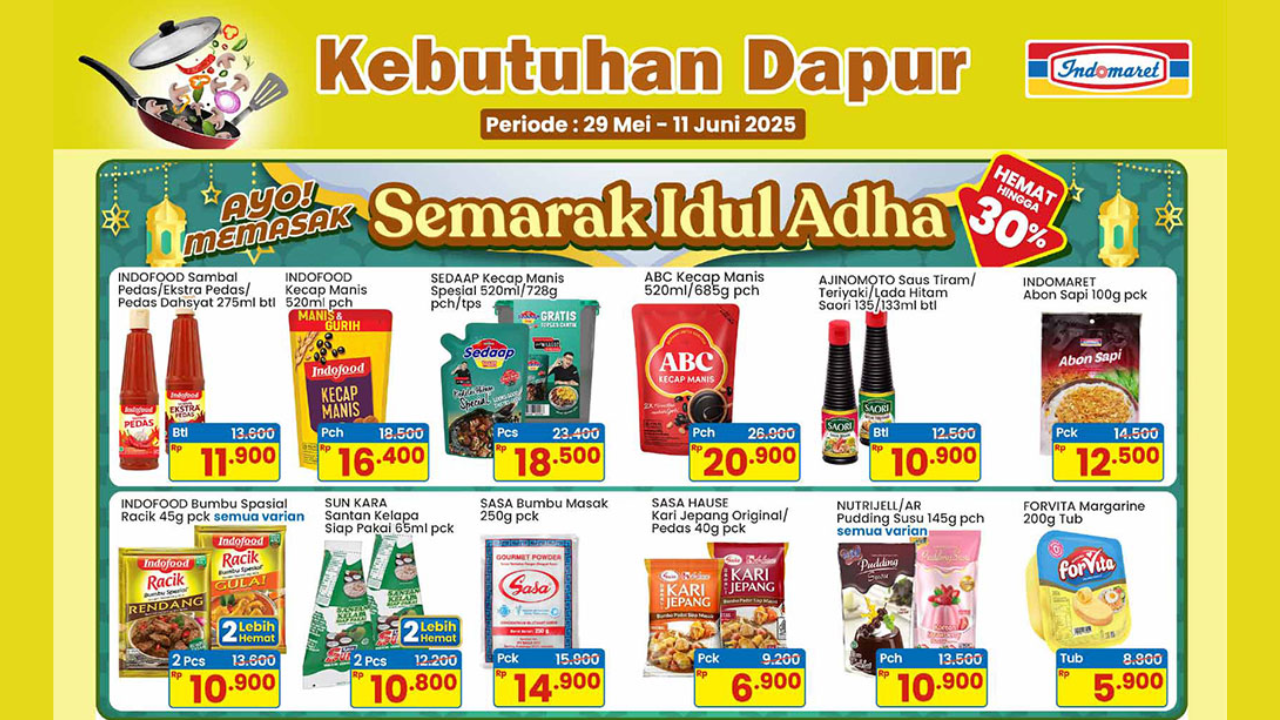 Katalog Promo Indomaret Pekan ini 2-8 Juni 2025, Jelang Idul Adha Harga Kecap Manis Mulai Rp16.000 
