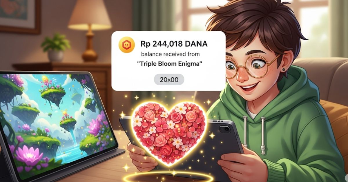 Main Game Dapat Saldo DANA Gratis Rp 244.018 dari Triple Bloom Enigma, Bikin Hati Berbunga-bunga!