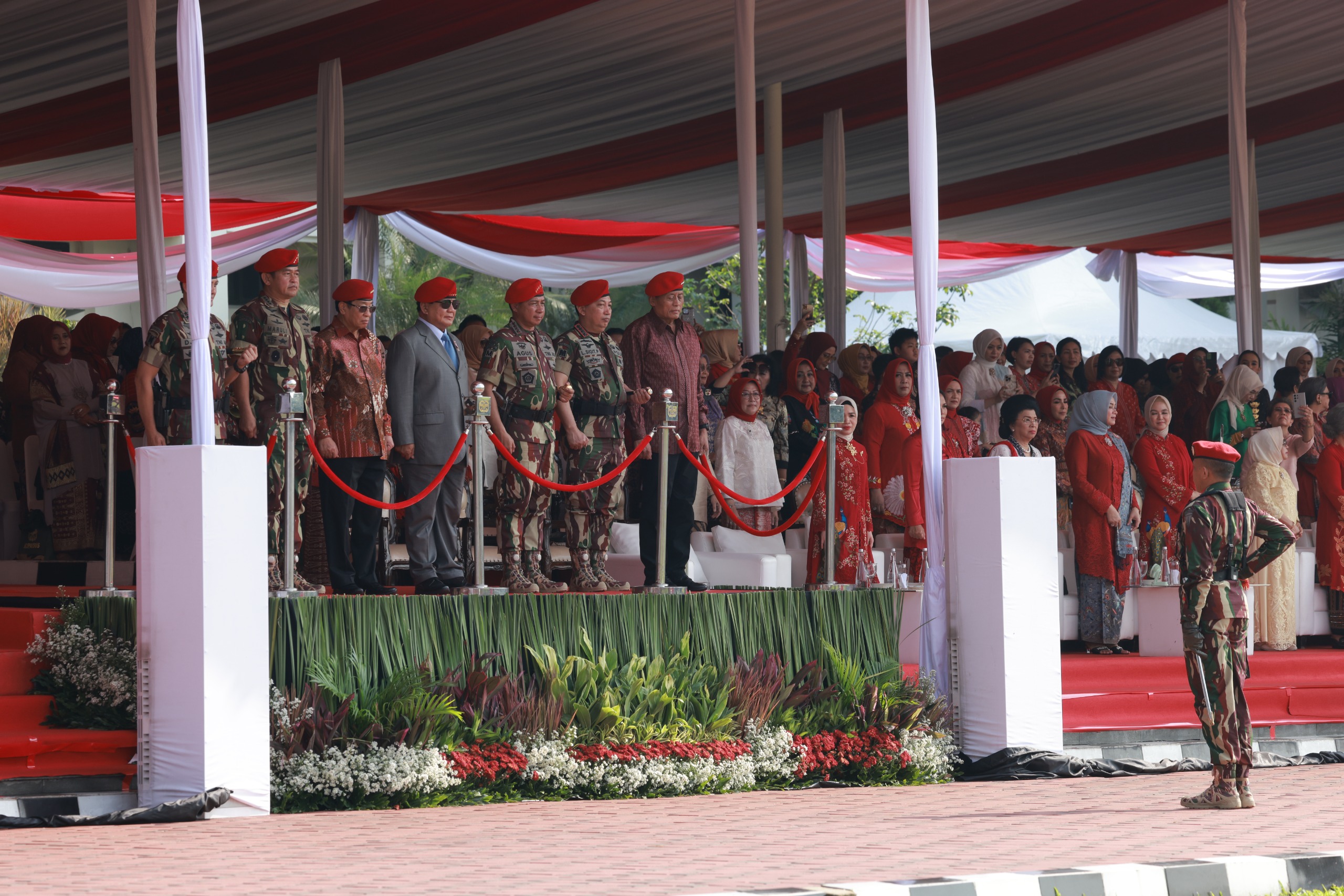Kenakan Baret Merah, Prabowo Hadiri Perayaan HUT Kopassus Ke-72