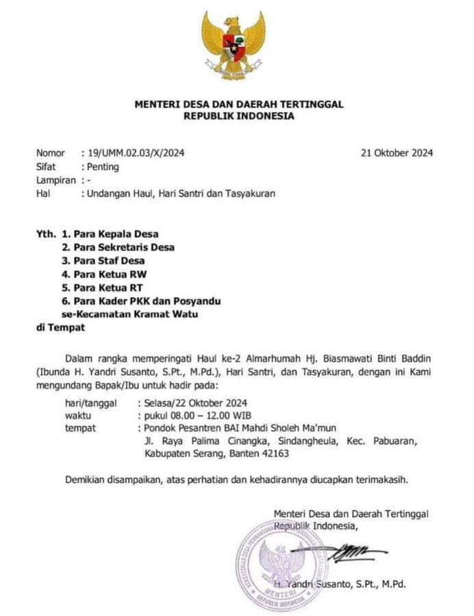 Pakai Kop Surat Kementerian untuk Acara Keluarga, Mahfud MD Kritik Mendes Yandri Susanto