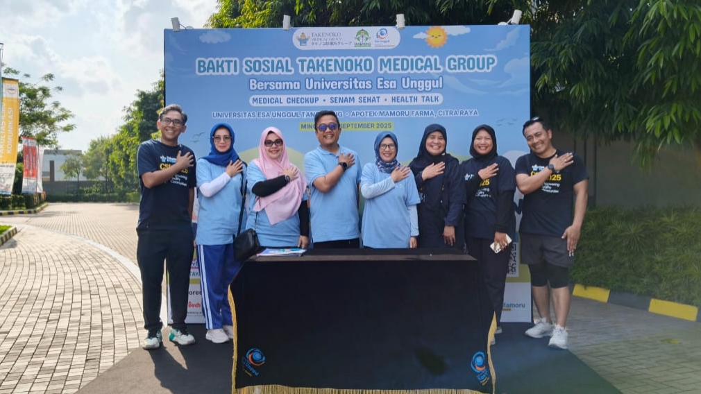 Universitas Esa Unggul-Takenoko Medical Group Gelar Cek Kesehatan Gratis untuk 500 Warga Citra Raya Tangerang