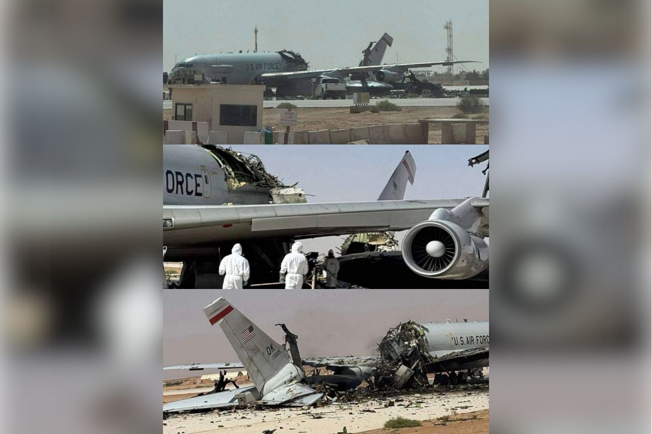 Potret Pesawat 'Pengintai' AWACS E-3 AS Hancur Terkena Serangan Iran di Saudi, Ahli Perang: Celah Bagi Musuh