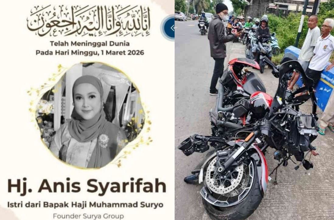 Moge Harley Tabrak Jupiter MX di Kulon Progo, Tewaskan Istri Bos Rokok HS yang Sedang Dibonceng