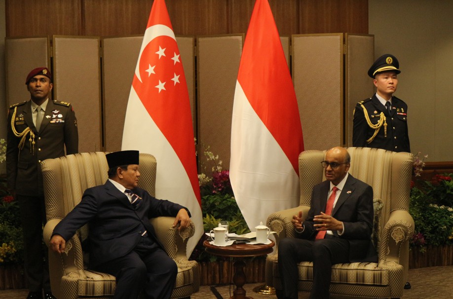 Bertemu Presiden Singapura, Prabowo Serukan Gencatan Senjata di Israel-Gaza
