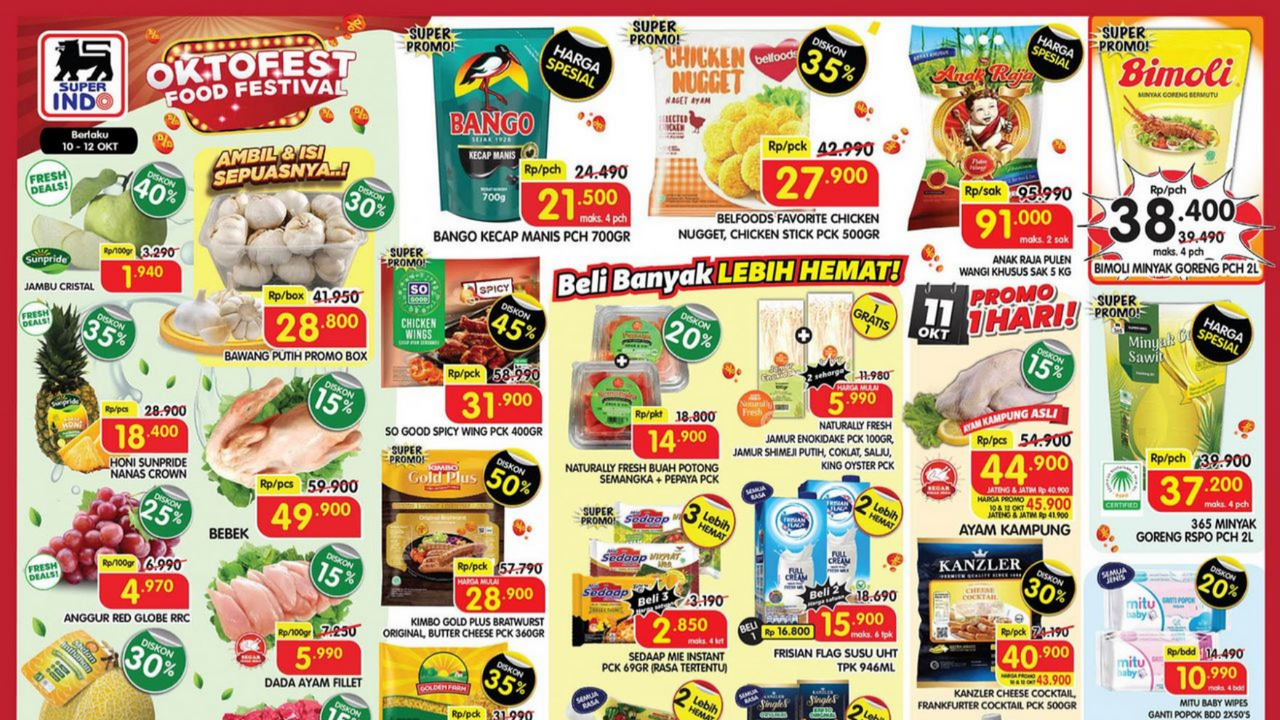 Promo JSM Superindo Terbaru 10.10-12 Oktober 2025, Minyak Goreng Rp38 Ribuan