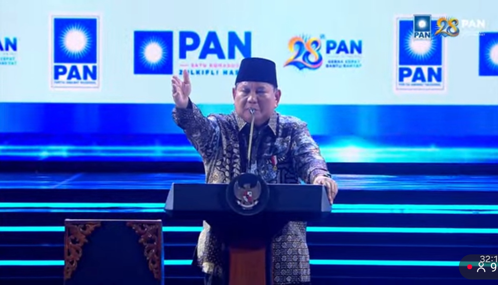 Prabowo Puji Kesetiaan PAN: Kawan di Saat Kalah Sulit Dicari