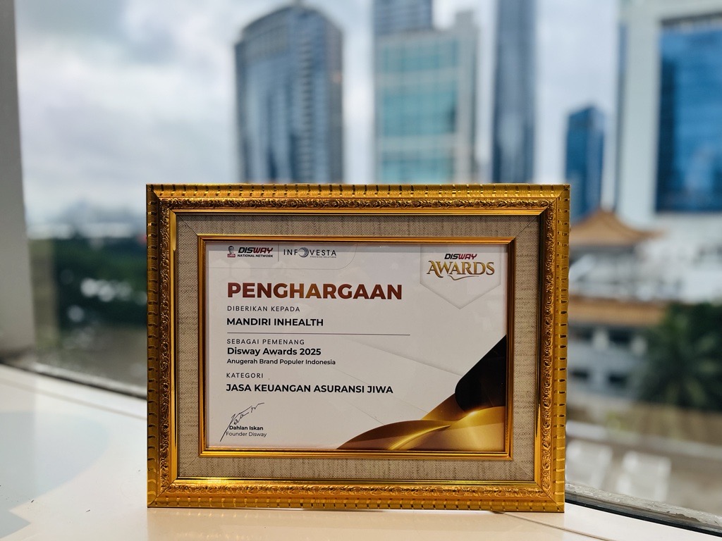 Mandiri Inhealth Raih Disway Awards 2025, Brand Populer Kategori Asuransi Jiwa