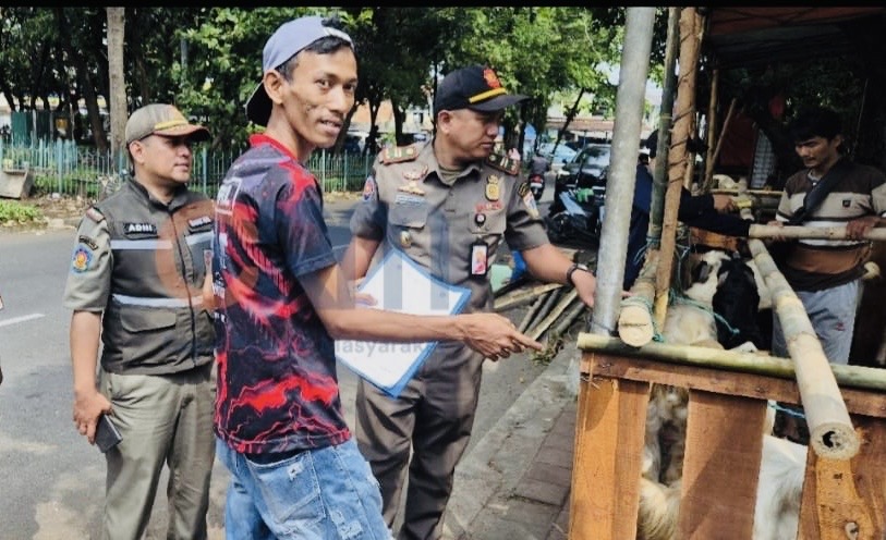 Nekat Jualan di Trotoar, 4 Lapak Hewan Kurban di Pulogadung Ditertibkan Satpol PP