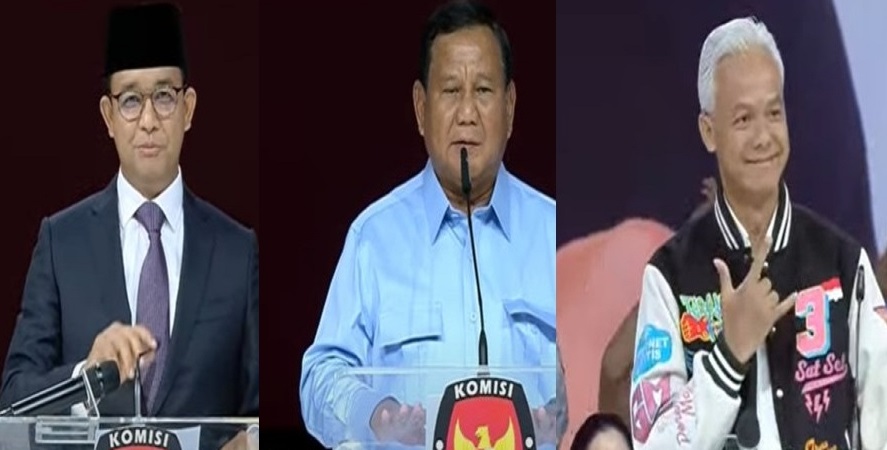 Ganjar Pakai Jaket Varsity, Prabowo Biru Muda, Anies Kenakan Jas di Debat Capres 2024