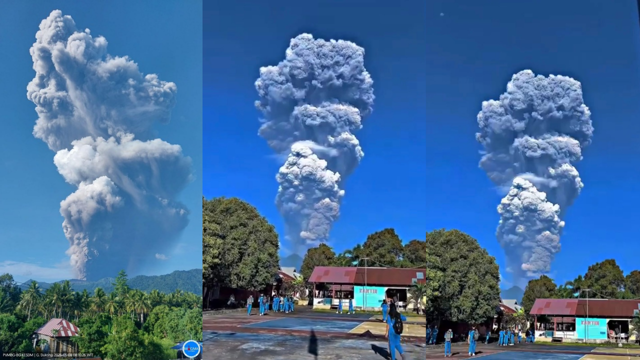 Erupsi Gunung Dukono Maluku Utara Pagi Ini, Letusan Abu Capai 10.000 Meter