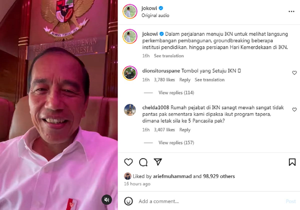 Terbang Langsung ke IKN, Jokowi Tinjau Progres Pembangunan hingga Persiapan Hari Kemerdekaan di IKN