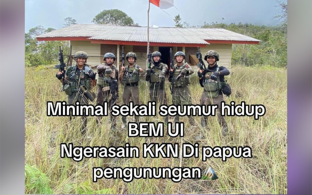 Anggota TNI Bereaksi Keras Tantang BEM UI KKN di Papua Pegunungan: Ditunggu di Papua Pegunungan