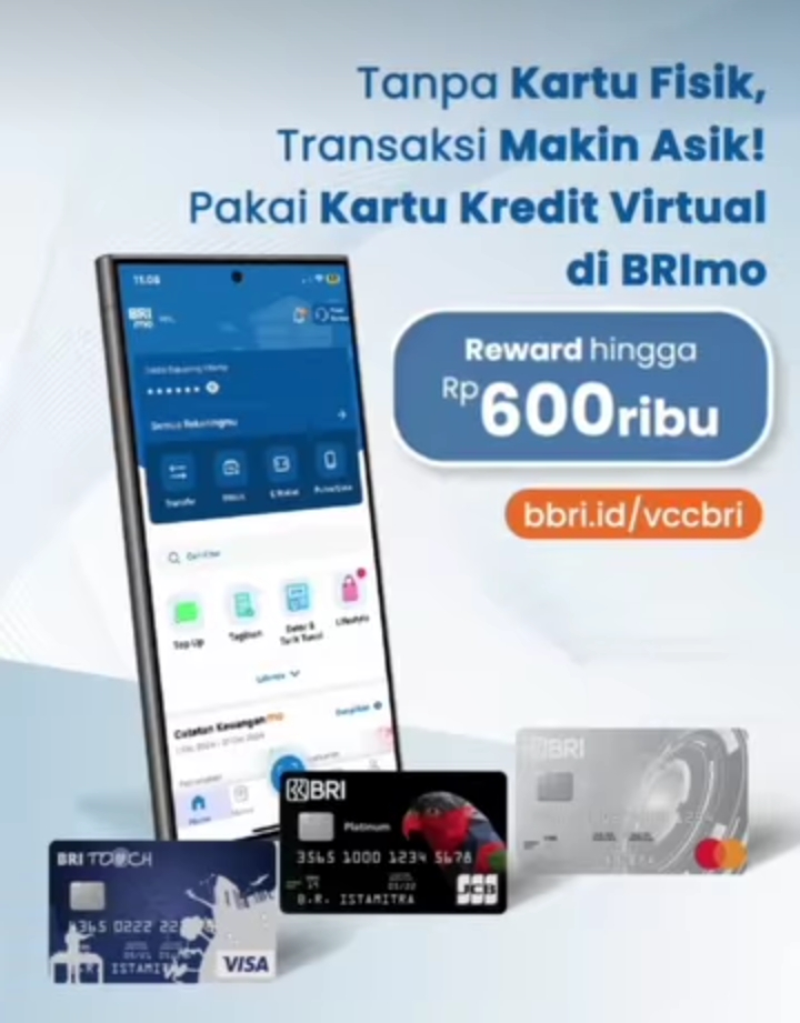 BRImo, Cara Mudah Transaksi Tanpa Kartu dan Dapatkan Reward Rp 600 Ribu