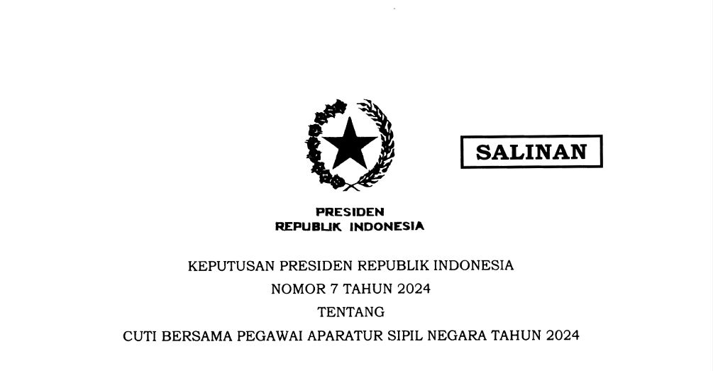 Sudah 'Diteken' Jokowi, Ini Daftar Cuti Bersama ASN di Tahun 2024