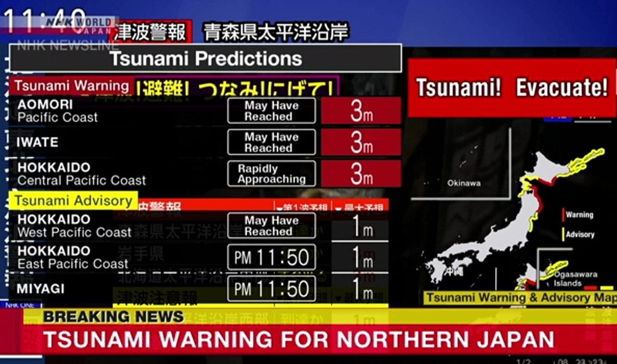 Breaking News! Gempa Jepang M 7.6, Peringatan Tsunami Dikeluarkan Untuk 5 Provinsi