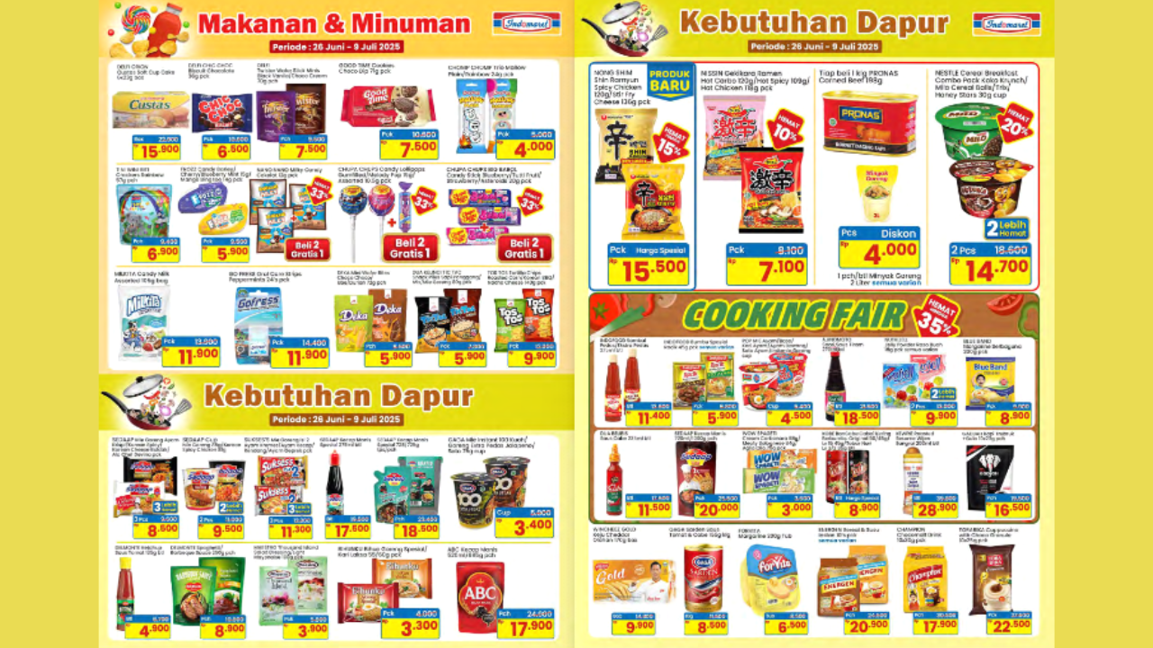 Promo Indomaret Akhir Pekan Sabtu 5 Juli 2025, Mie Instan-Kecap Manis Mulai Rp8 Ribuan!