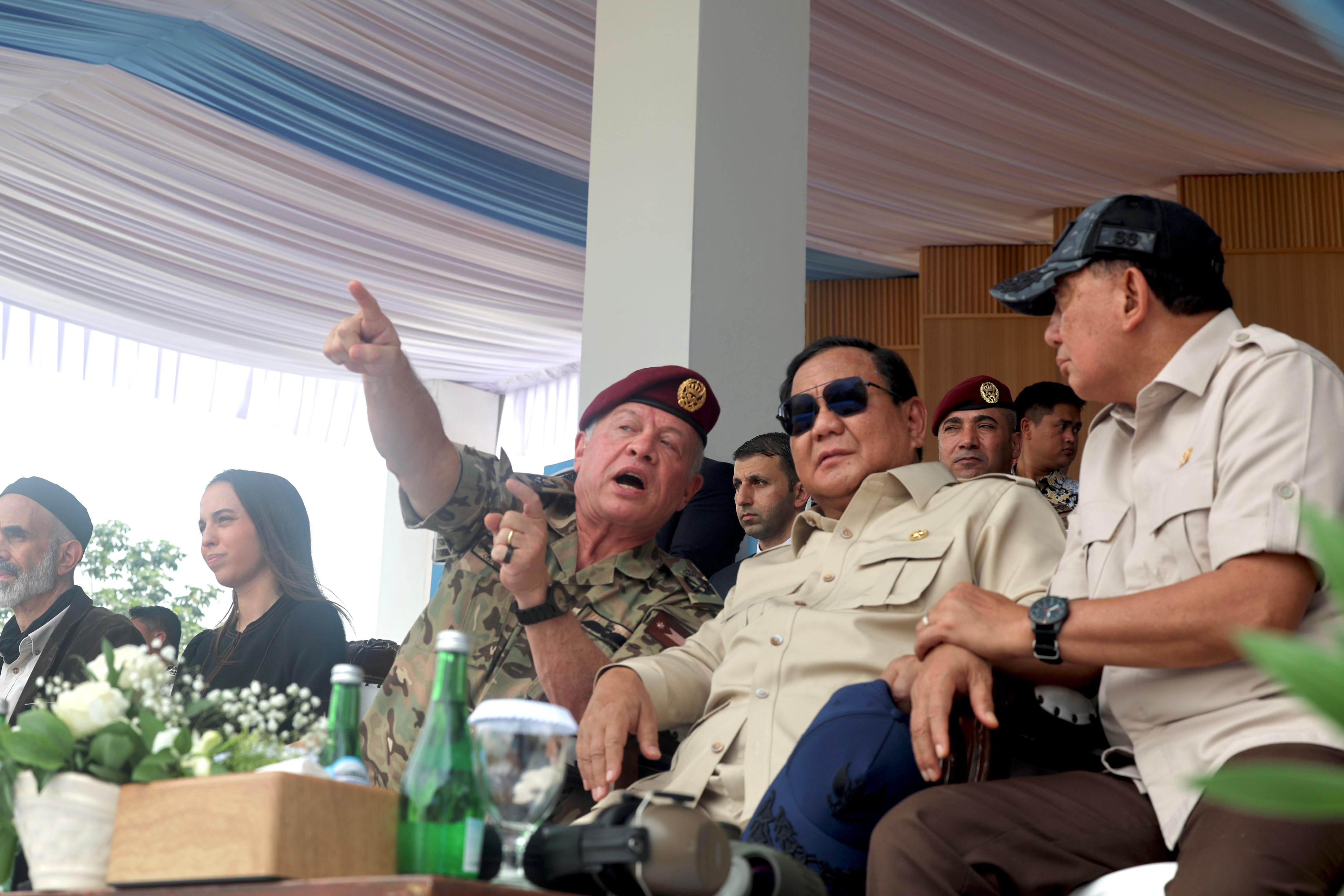 Prabowo dan Raja Abdullah II Saksikan Demontrasi Drone dari TNI & AB Yordania