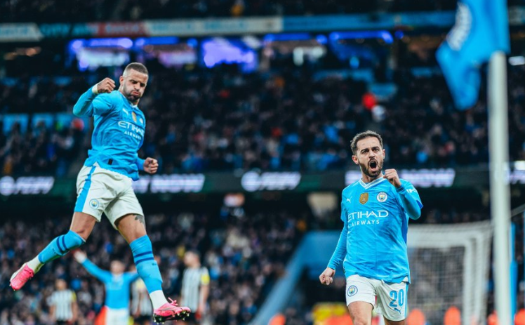 Man City vs Newcastle 2-0:  Dwi Gol Bernardo SIlva Antar The Cityzens ke Semifinal FA Cup