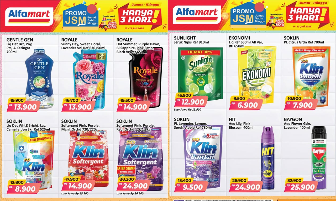 Promo JSM Alfamart Terbaru Hari Ini 13 Juli 2025, Belanja Sabun Ekonomi hanya Rp6 Ribuan!