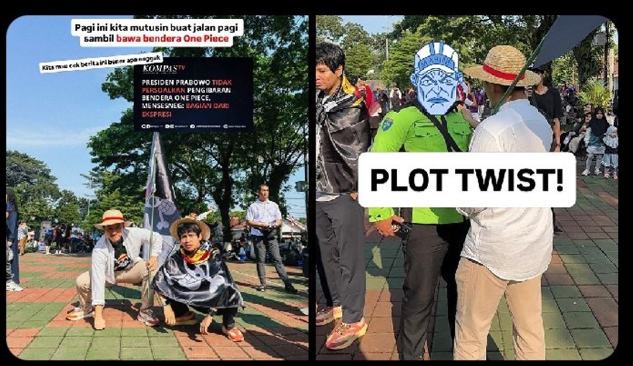 Buktikan Perkataan Prabowo, Ustaz Felix Siauw Kibarkan Bendera One Piece Malah Dihentikan Petugas, Endingnya Bikin Kaget