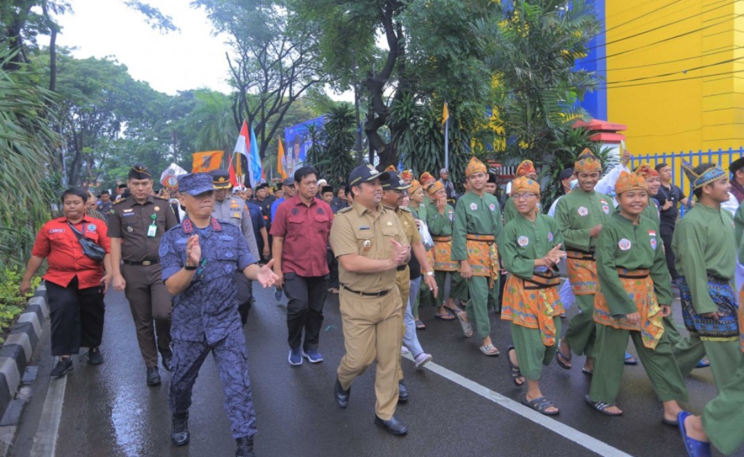 Gerak Jalan Kebangsaan dan Senam Kolaborasi Turut Meriahkan HUT ke-30 Kota Tangerang