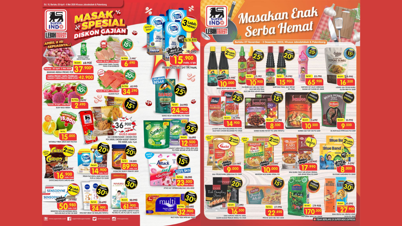 Promo JSM Superindo Terbaru Periode 1-3 Mei 2026, Diskon Sunlight Sabun Cuci Piring Cuma Rp12.500