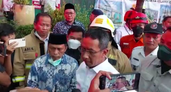 Pj Gubernur DKI Heru Budi ke TKP Kebakaran JIC: Saya Minta Tolong Kapolres Meneliti Penyebabnya