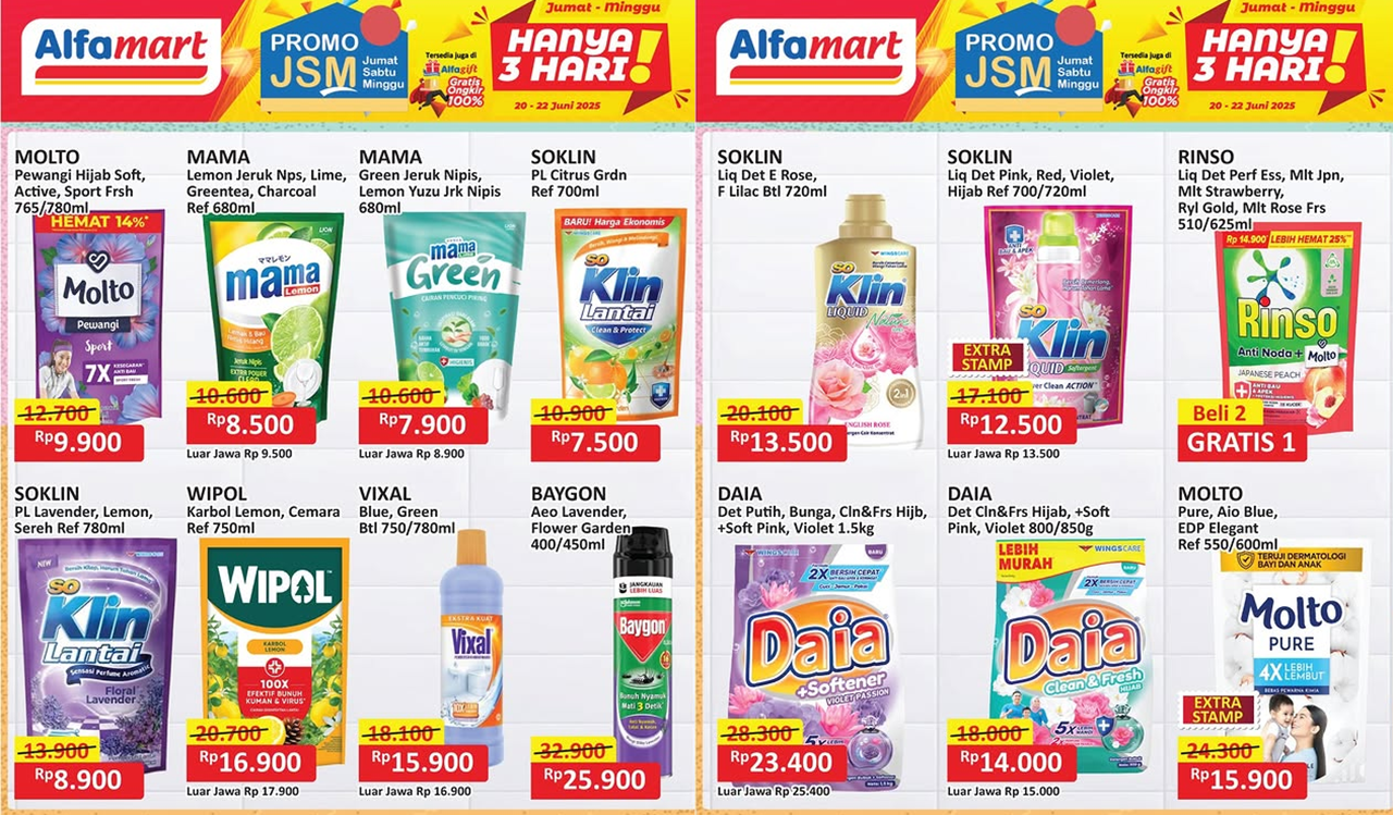 Promo JSM Alfamart Terbaru Hari Ini 22 Juni 2025, Borong Sabun MAMA Lemon Cuma Rp7 Ribuan