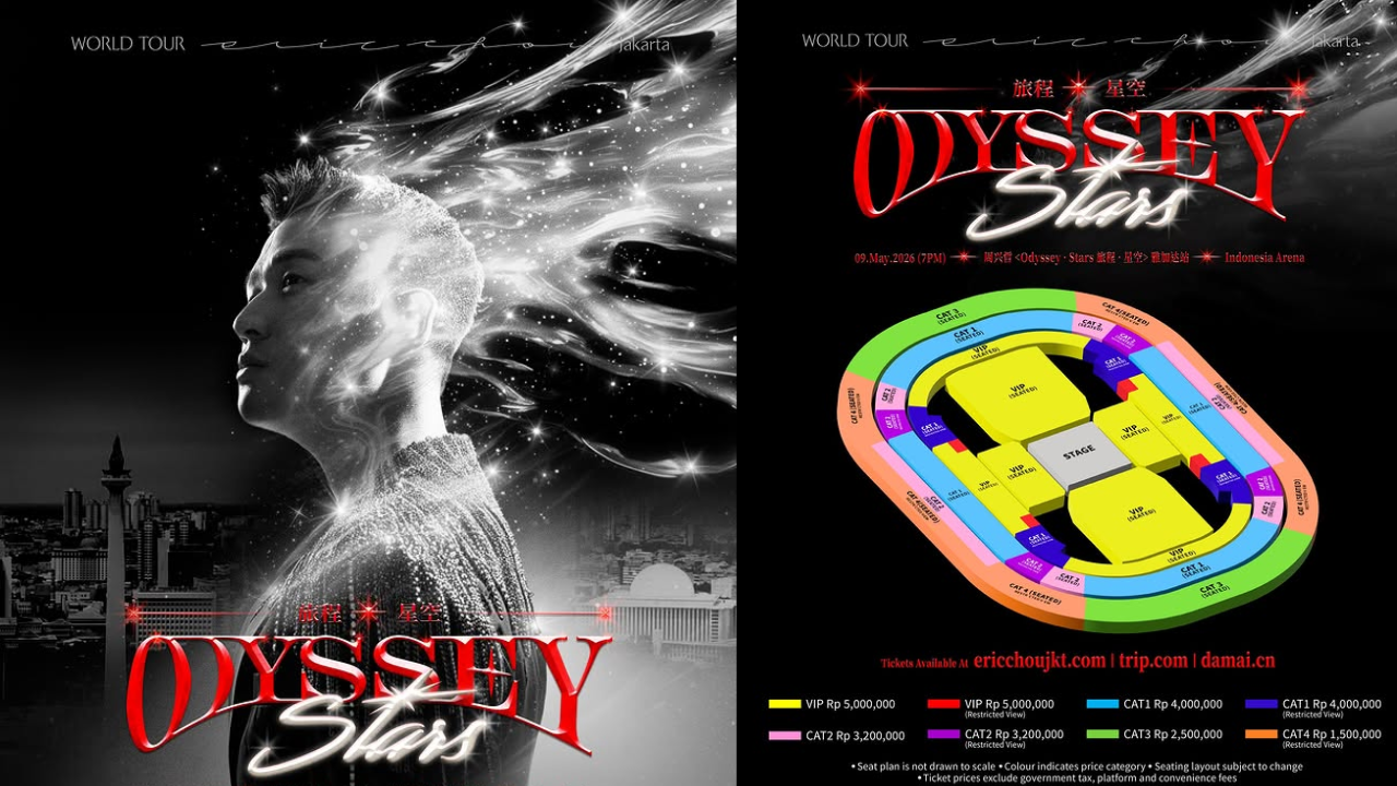 Daftar Harga Tiket Konser Eric Chou di Jakarta 2026, Termurah Rp1,5 Juta