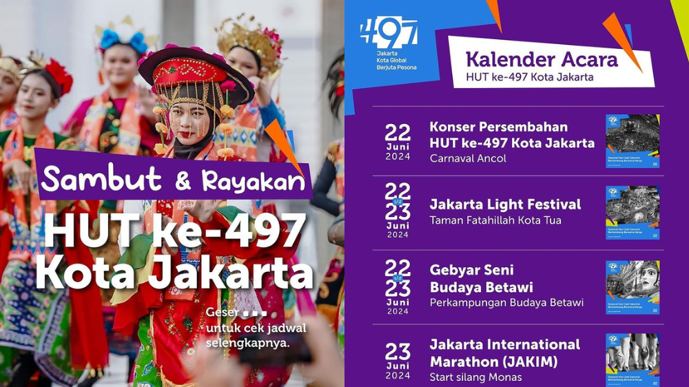 19 Daftar Acara HUT ke-497 Jakarta Bulan Juni 2024, Ada Konser hingga Gratis Masuk Ancol
