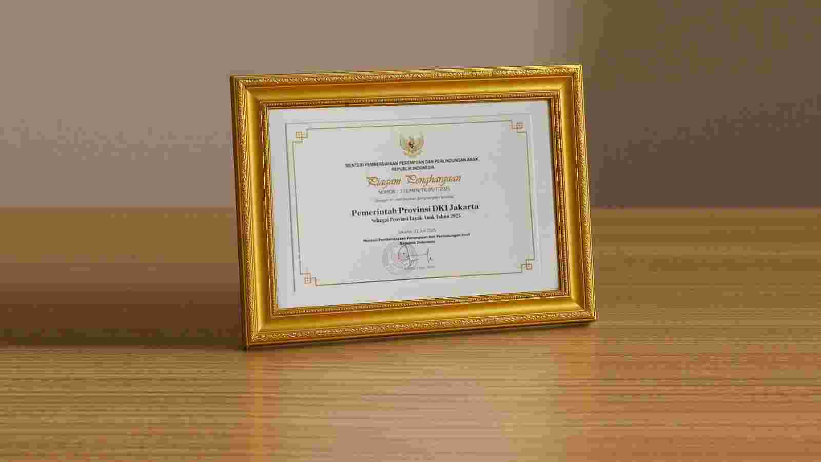 MANTAP! DKI Jakarta Kembali Sabet Penghargaan Provinsi Layak Anak dari Kemen PPPA