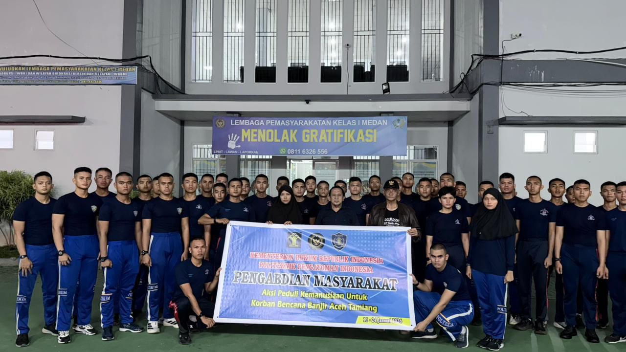 Kemenkum Turunkan 119 Taruna Poltekpin ke Lokasi Bencana Aceh