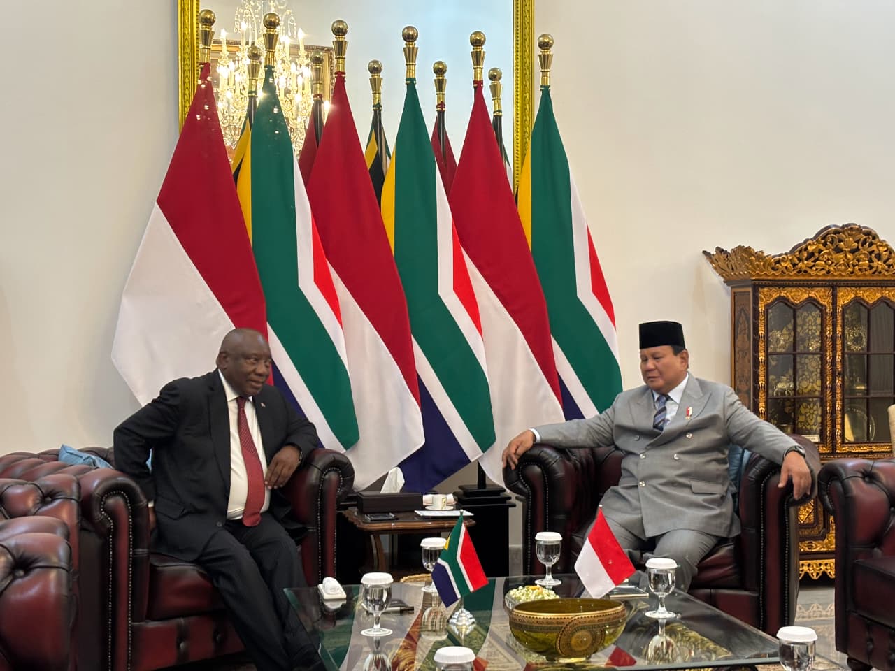 Kunjungi Istana Merdeka, Presiden Ramaphosa Disuguhi Kopi Hitam oleh Prabowo