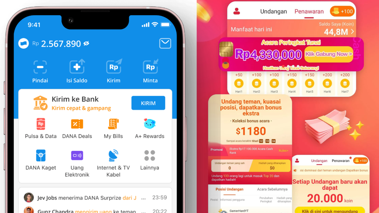 6 Aplikasi Penghasil Uang Saldo DANA 2025 Tercepat, Modal Rebahan Bisa Gajian Tiap Hari