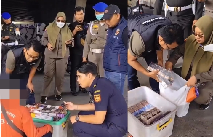 Lagi, 9.500 Batang Rokok Ilegal Disita Bea Cukai dan Satpol PP di Surabaya 