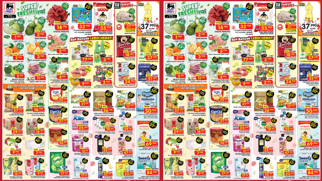 Katalog Promo Superindo Terbaru Minggu Ini 12-15 Januari 2026 So Klin Softergen Rp25 Ribuan