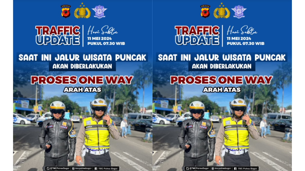 Atasi Kemacetan, Polisi Berlakukan One Way di Jalur Puncak Bogor Hari ini