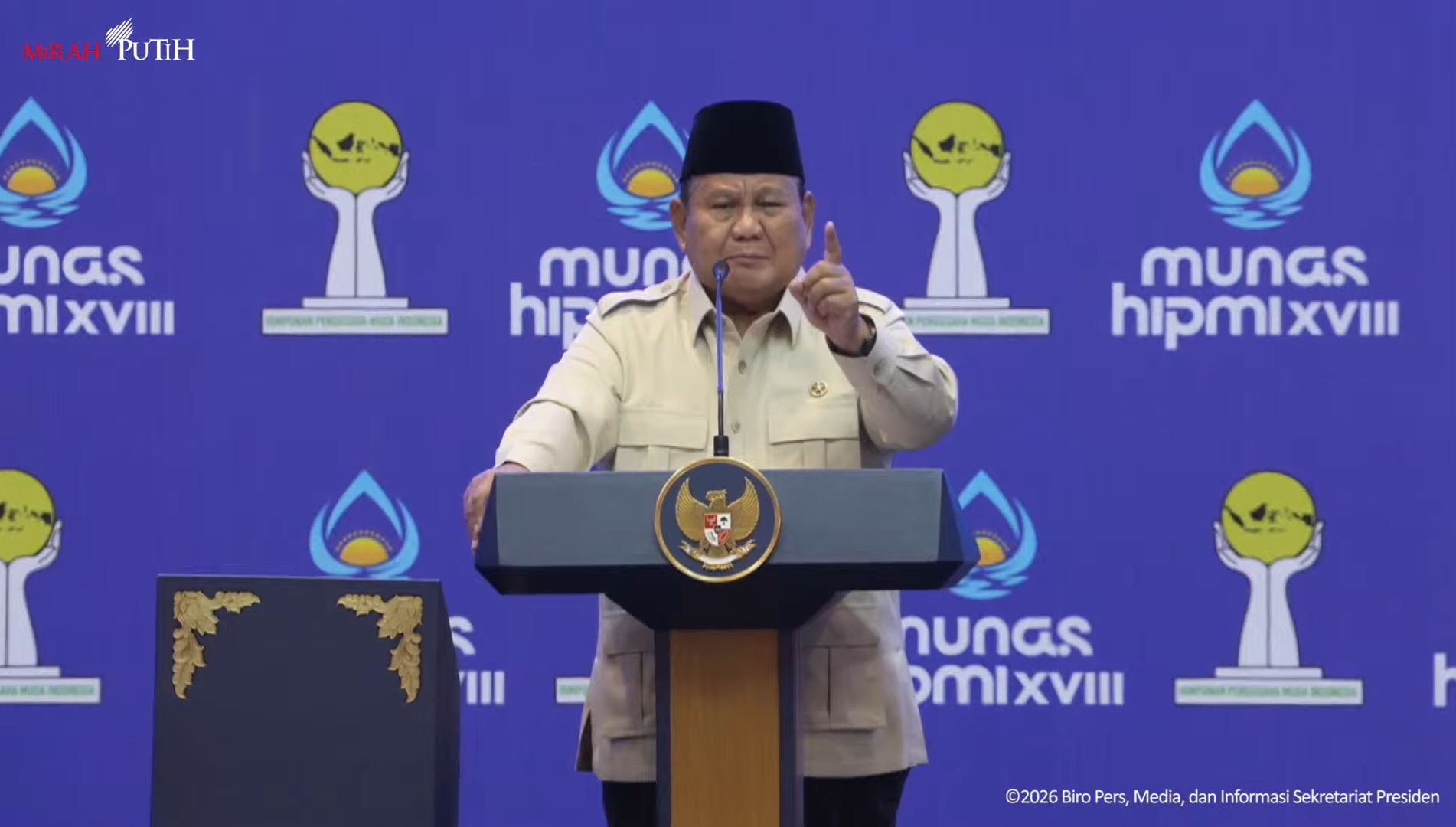 Prabowo di Hadapan HIPMI: Pengusaha Indonesia Banyak Dosanya
