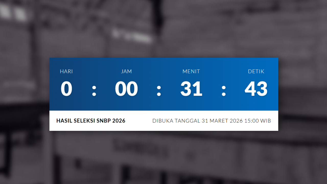 Link Countdown Pengumuman SNBP 2026 Resmi, Ini Tandanya Jika Kamu Lolos