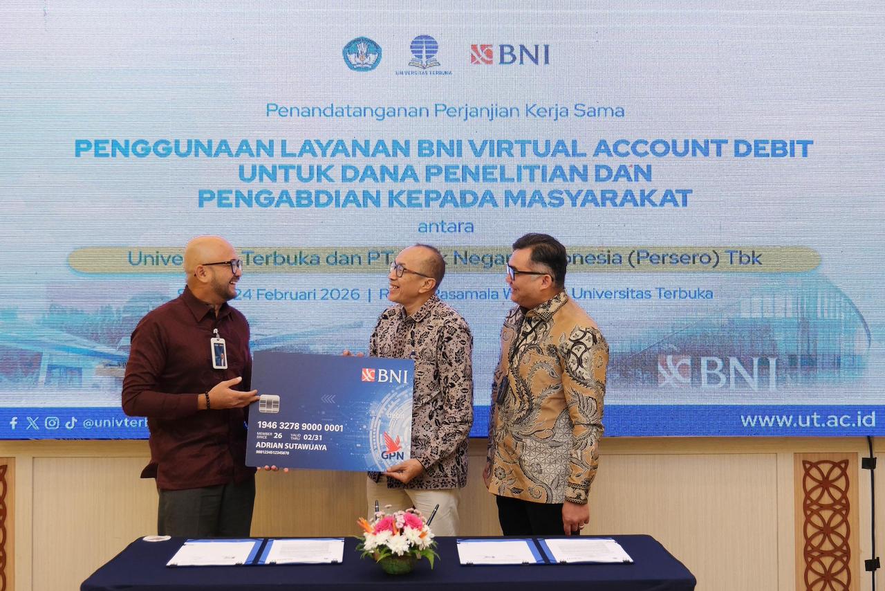 BNI dan Universitas Terbuka Perkuat Digitalisasi Dana Riset, Optimalkan Campus Financial Ecosystem