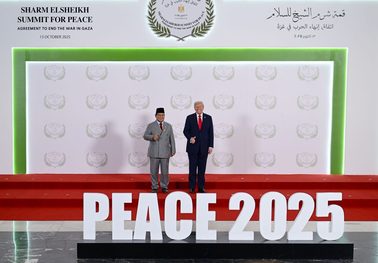 Prabowo Bersama Pemimpin Dunia Saksikan Penandatanganan Perjanjian Perdamaian Gaza di Mesir