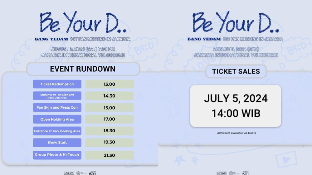 Rundown Fan Meeting Bang Yedam di Jakarta International Velodrome 3 Agustus 2024, Penukaran Tiket Pukul 13.00 WIB