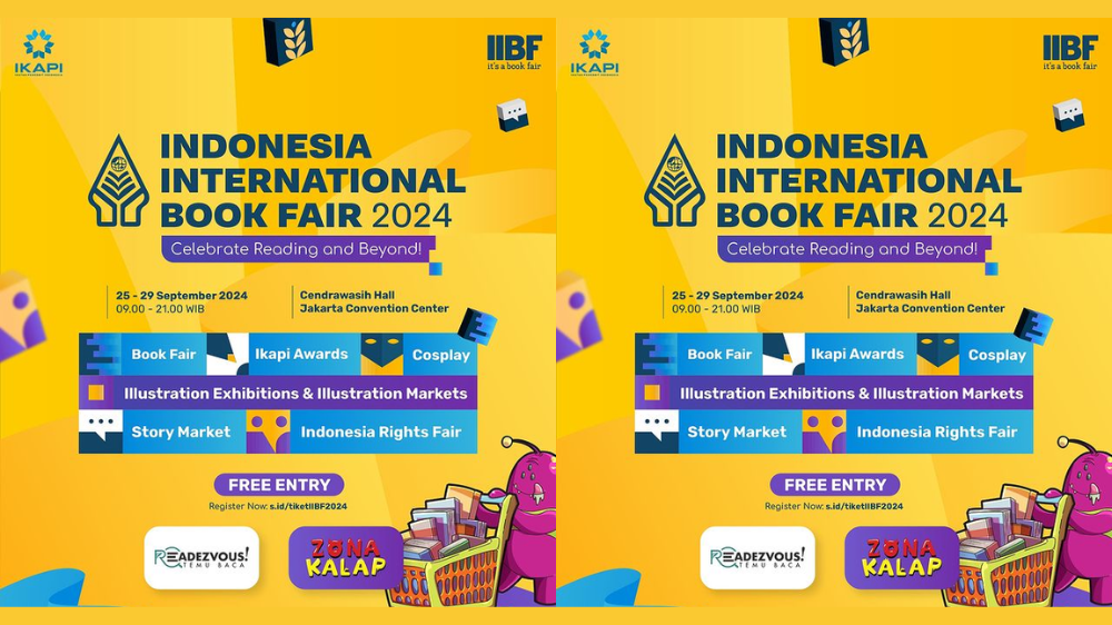 Event Pameran Buku IIBF 2024 Kembali Digelar 25-29 September di JCC Senayan, Gratis Tiket Masuk!