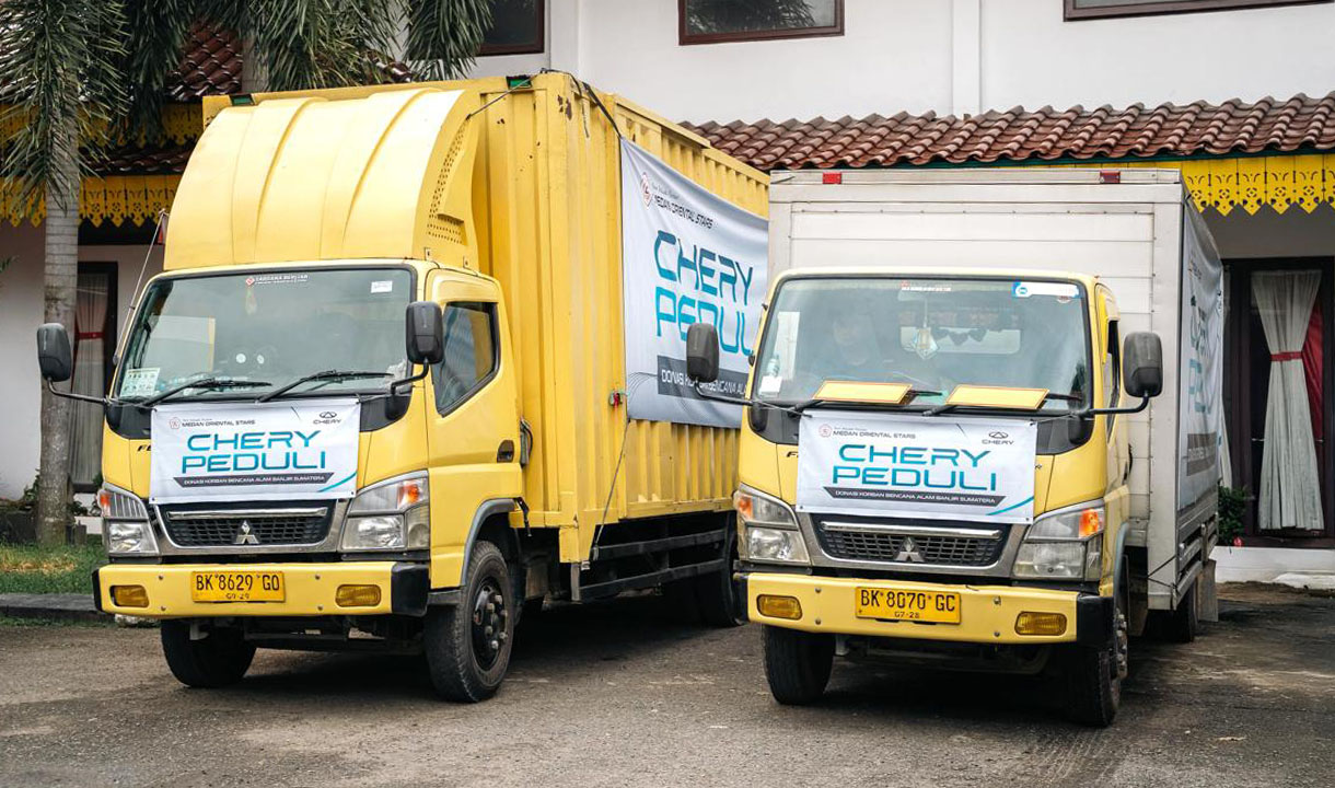 Chery Salurkan Bantuan Bencana Melalui BPBD Kota Medan