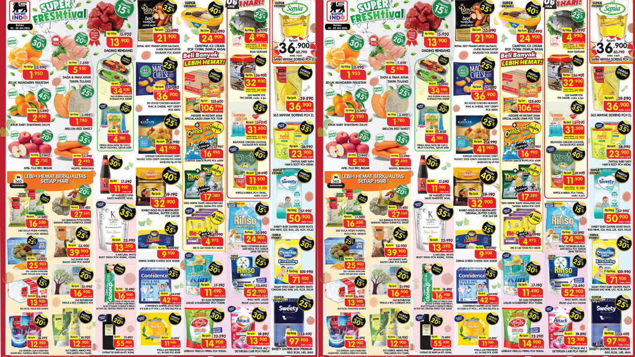 Katalog Promo Superindo Minggu Ini 5-8 Januari 2026, Sania Minyak Goreng 2L Hanya Rp36 Ribuan